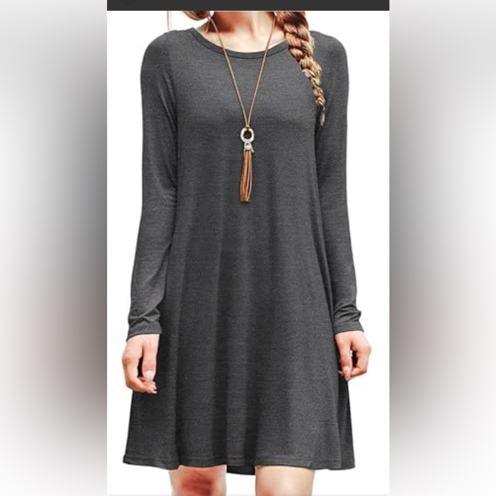 PHILOSOPHY BLACK LONG SLEEVE DRESS
